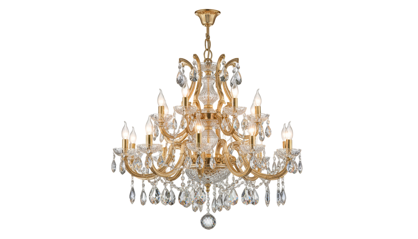 golden chandelier png PNG transparent background