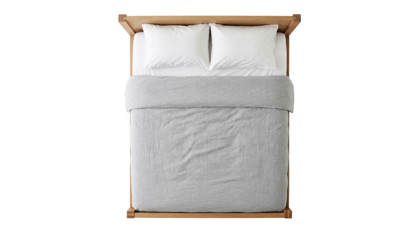 bedroom bed top view png PNG transparent background