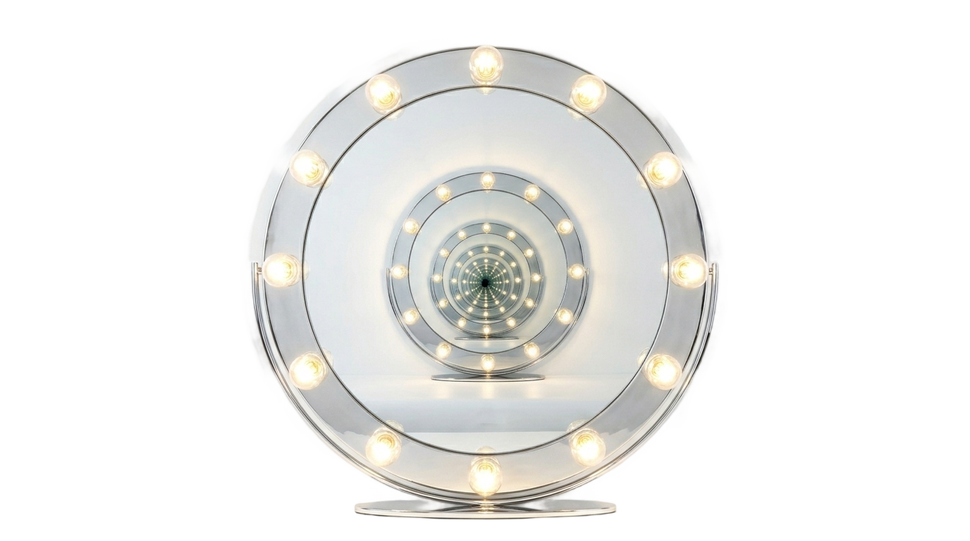 mirror with lights png PNG transparent background