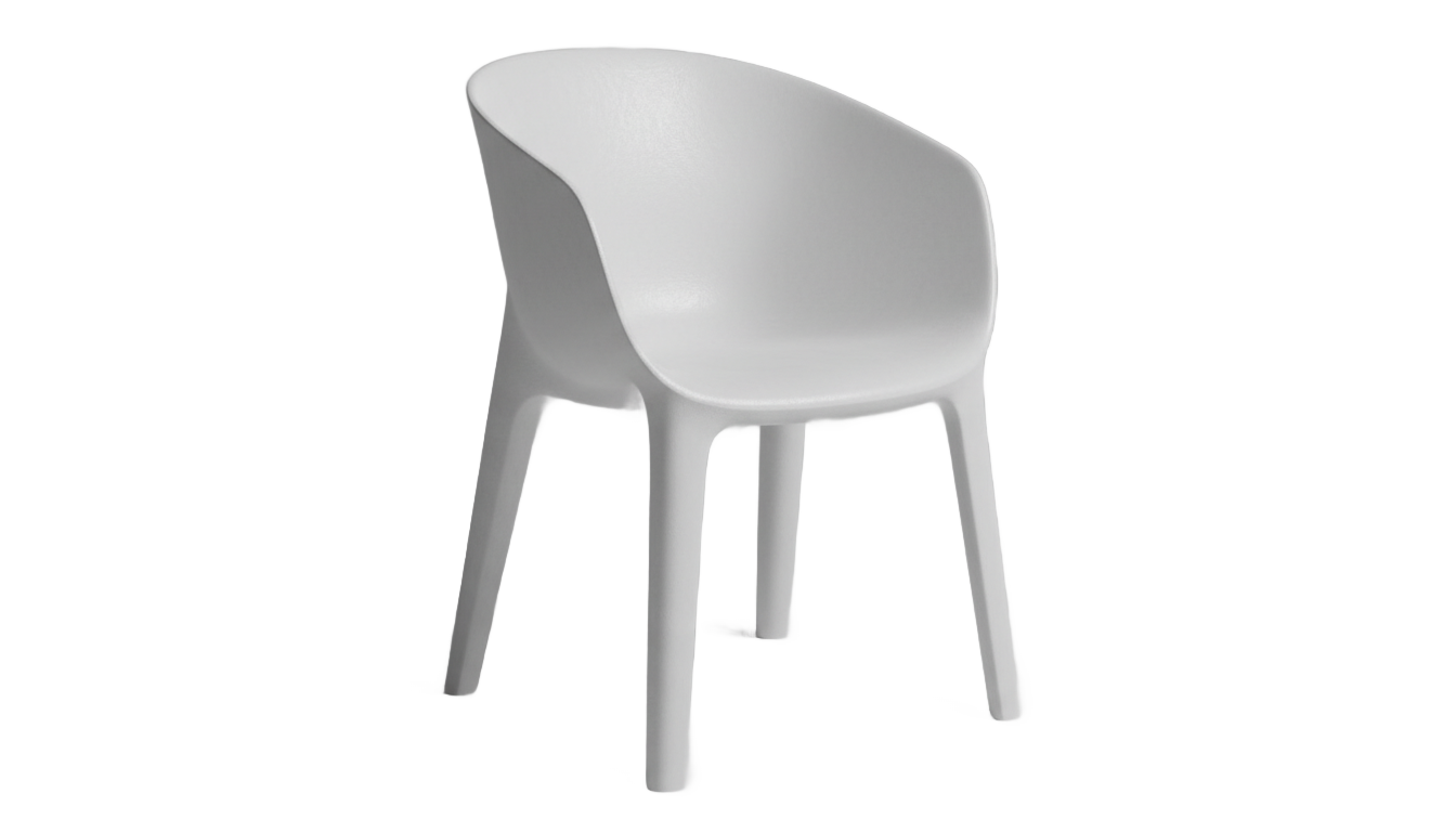 white plastic chair png PNG transparent background