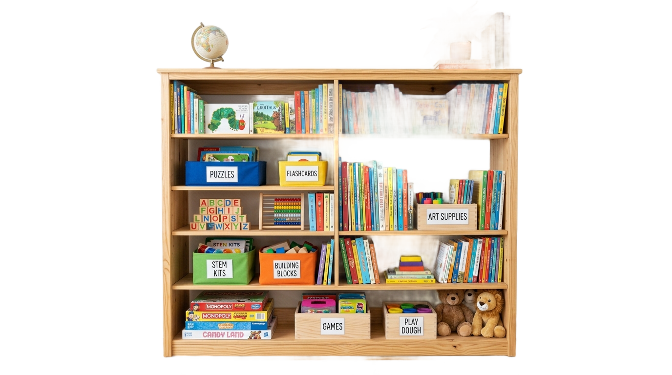 classroom bookshelf png PNG transparent background