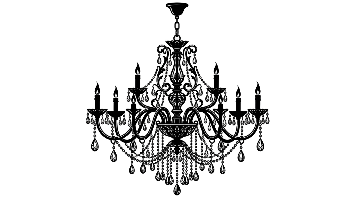chandelier silhouette png PNG transparent background