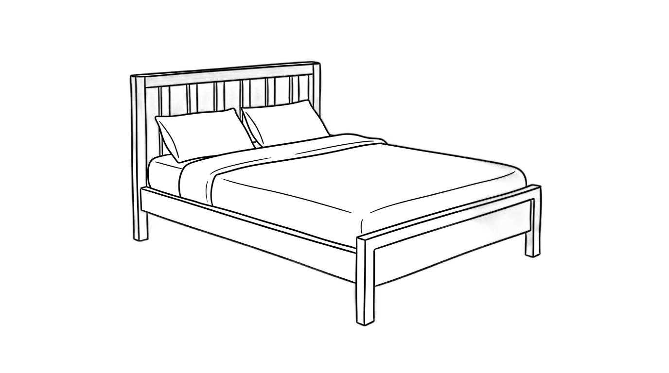 bed outline png PNG transparent background