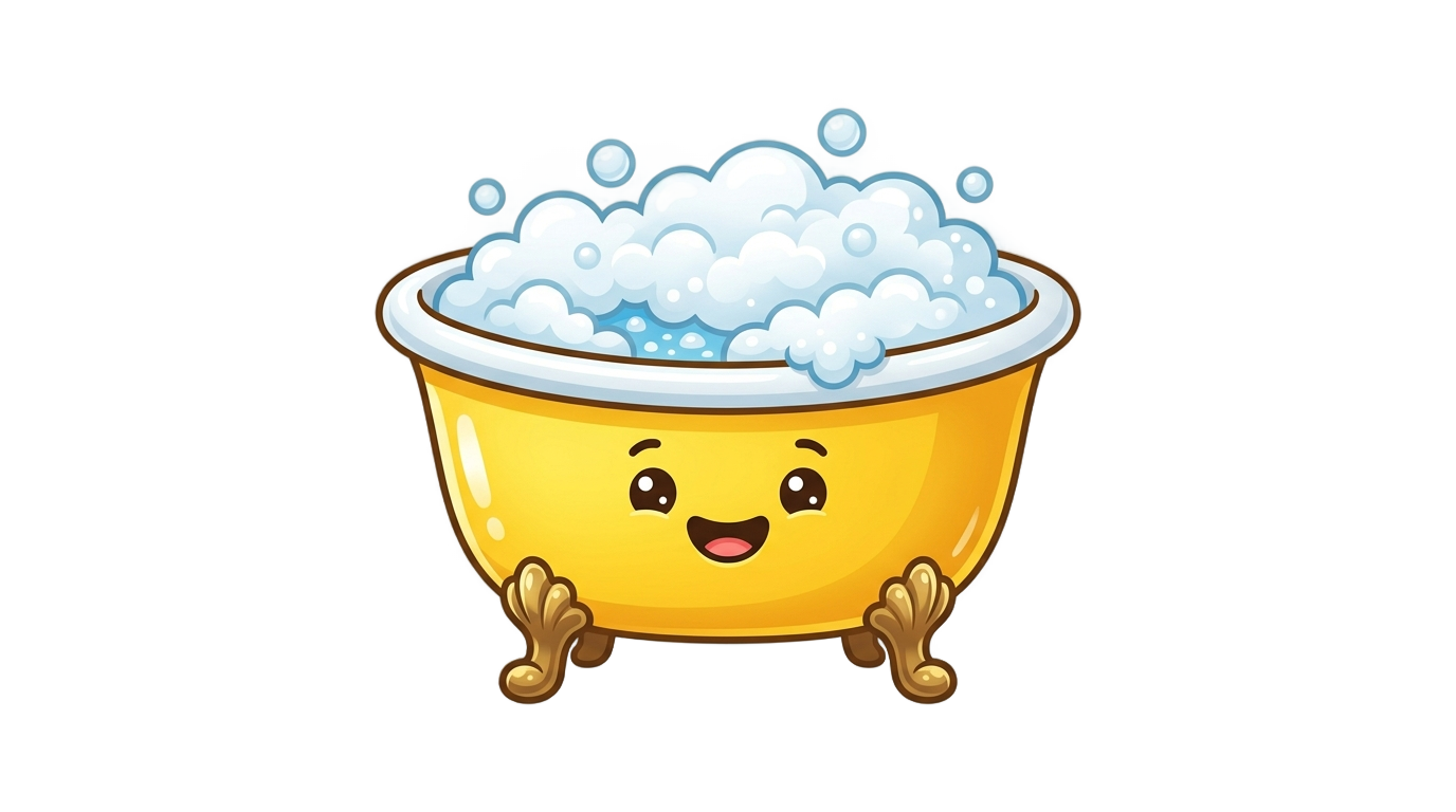 bathtub emoji png PNG transparent background