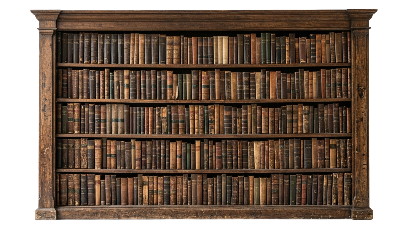 old bookshelf png PNG transparent background