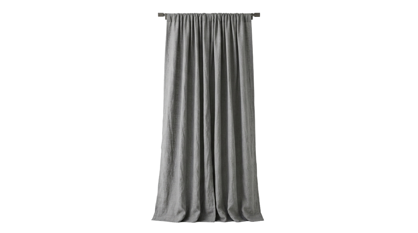 grey curtain png PNG transparent background