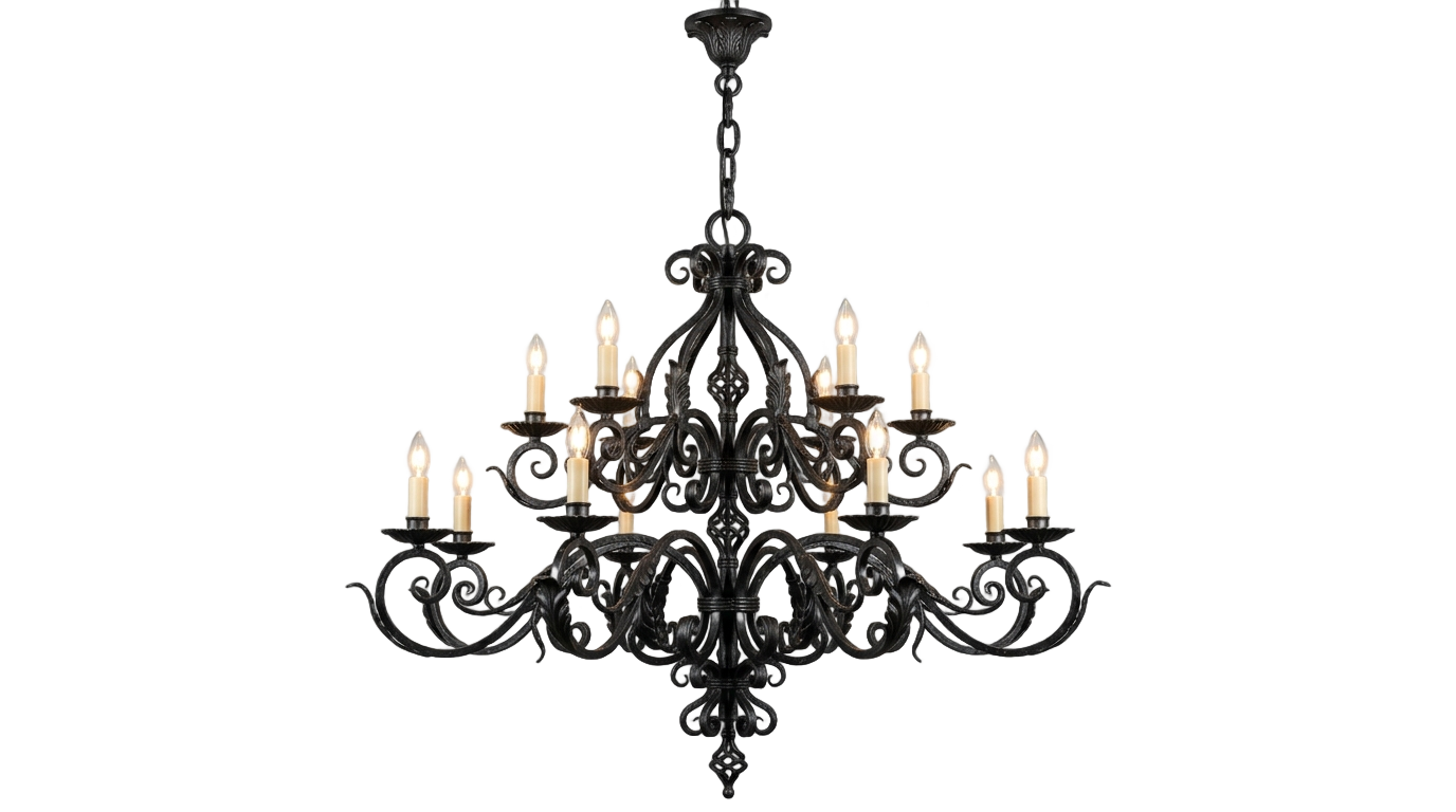 black chandelier png PNG transparent background