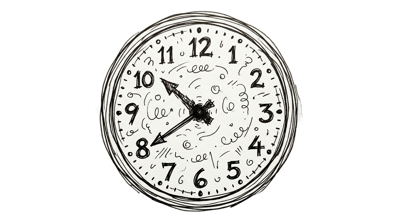 clock doodle png PNG transparent background