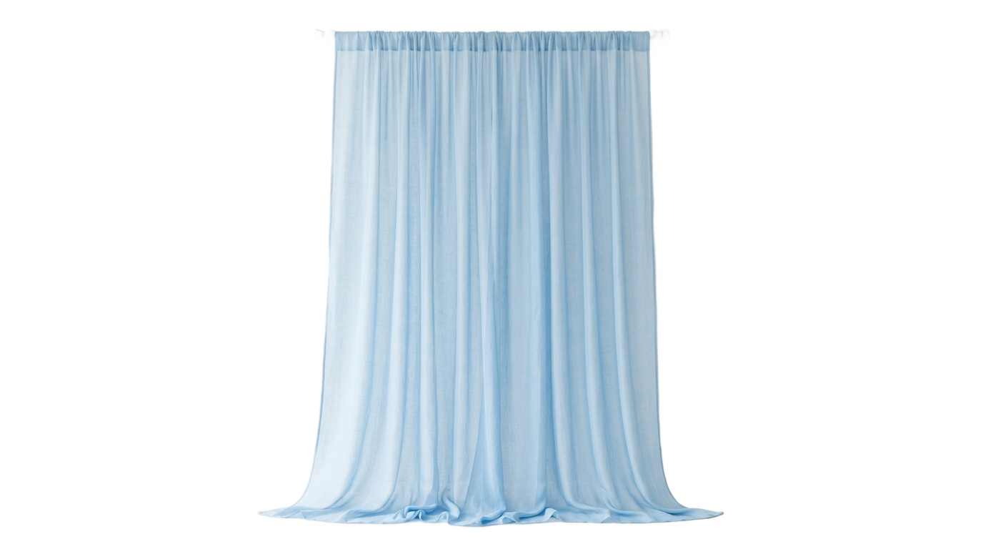 light blue curtain png PNG transparent background