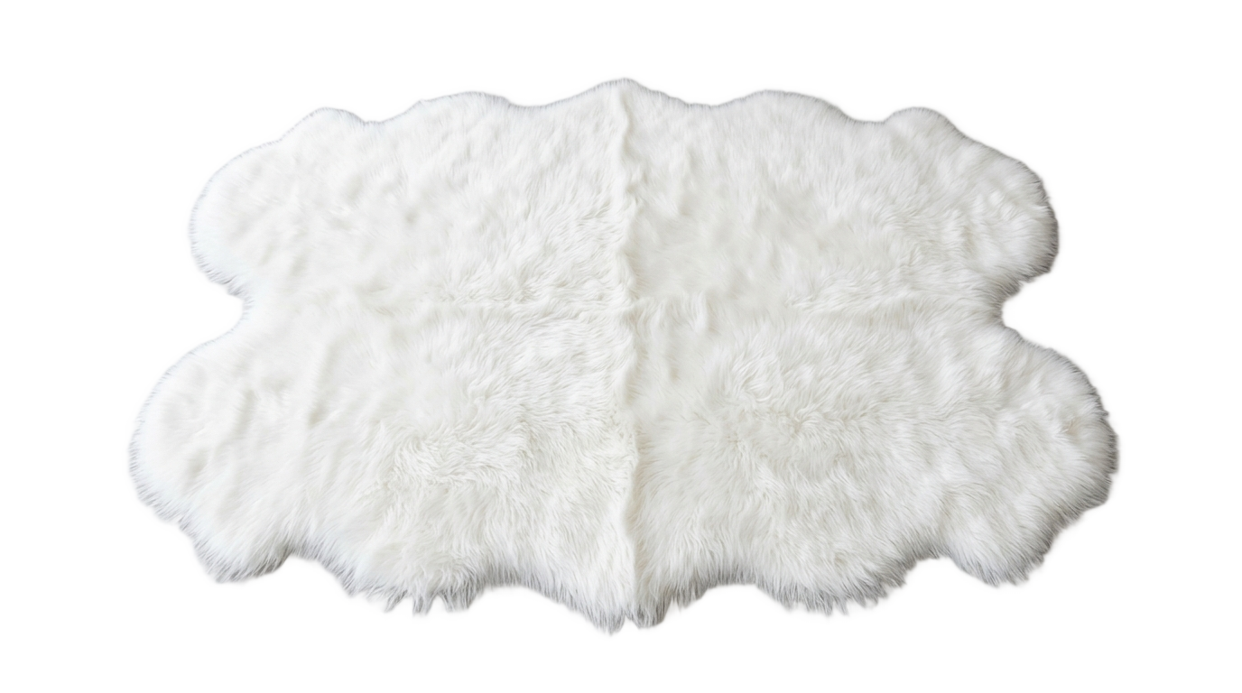 white fur rug png PNG transparent background