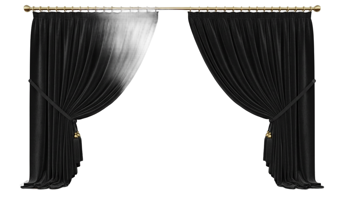 black curtain png PNG transparent background