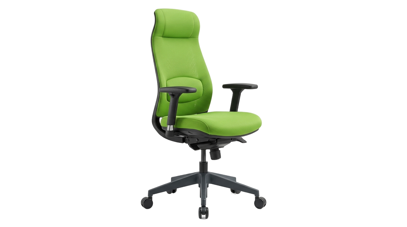 green office chair png PNG transparent background