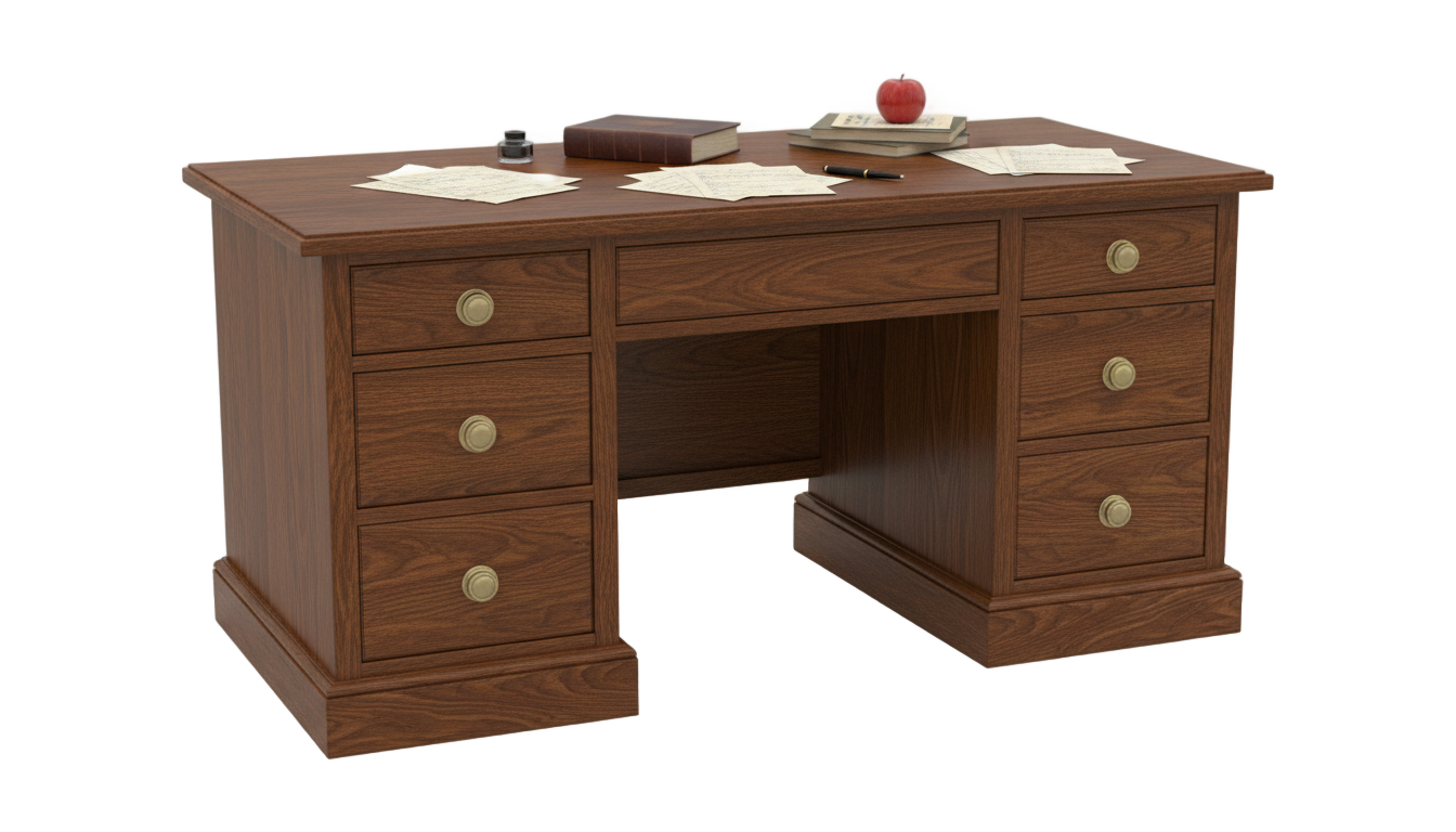 teachers desk png PNG transparent background