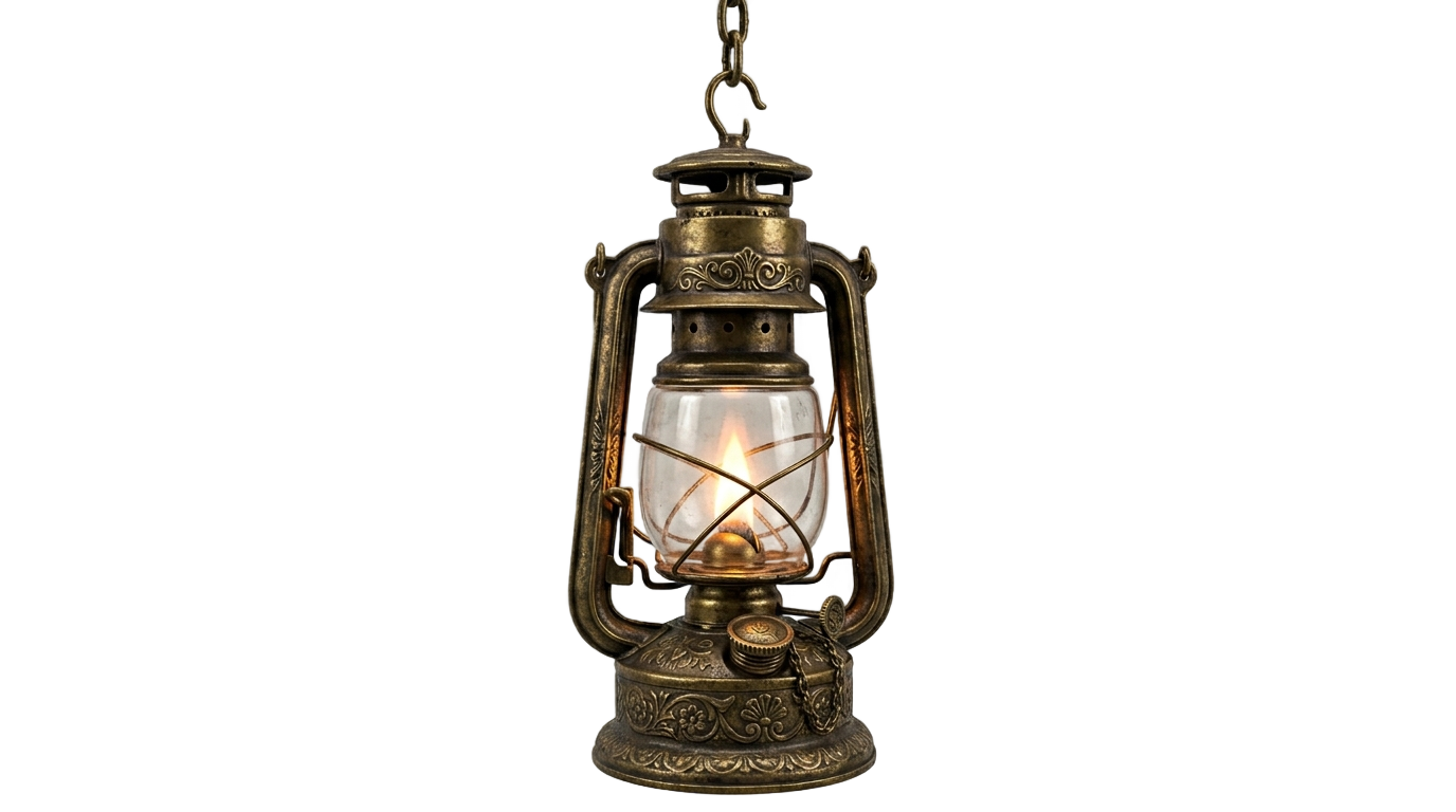 hanging oil lamp png PNG transparent background