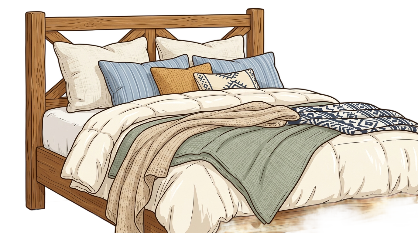 bed illustration png PNG transparent background