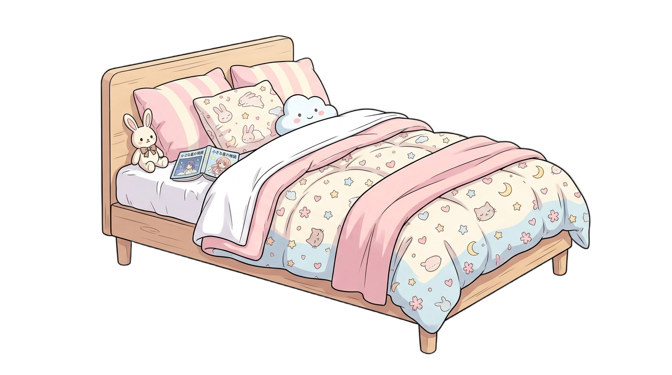 anime bed png PNG transparent background