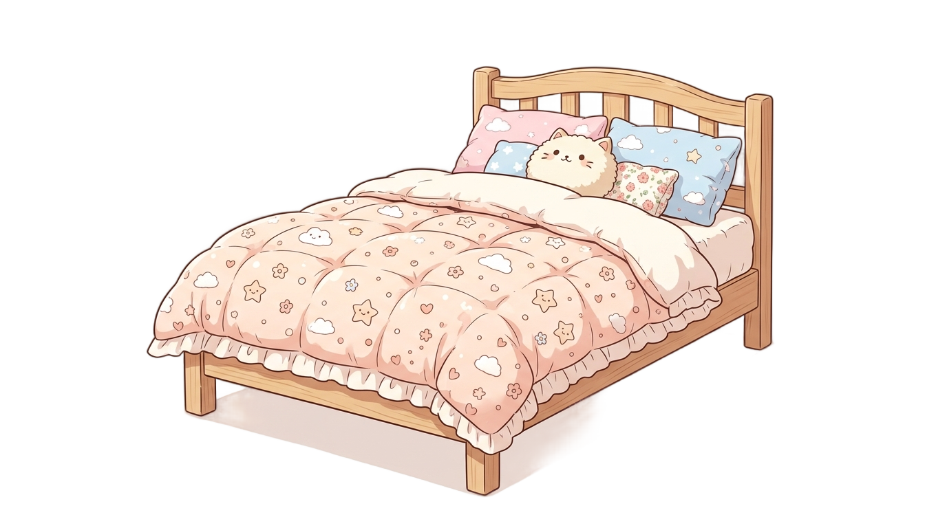anime bed png PNG transparent background
