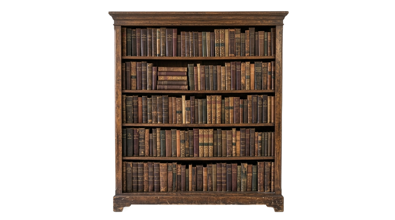 old bookshelf png PNG transparent background