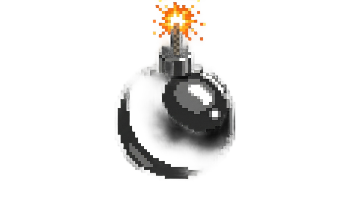 bomb pixel art png PNG transparent background