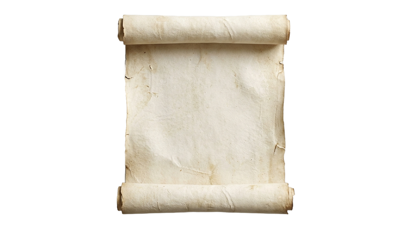 white paper scroll png PNG transparent background