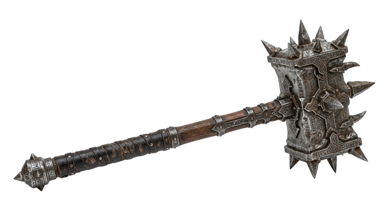 warhammer weapon png PNG transparent background