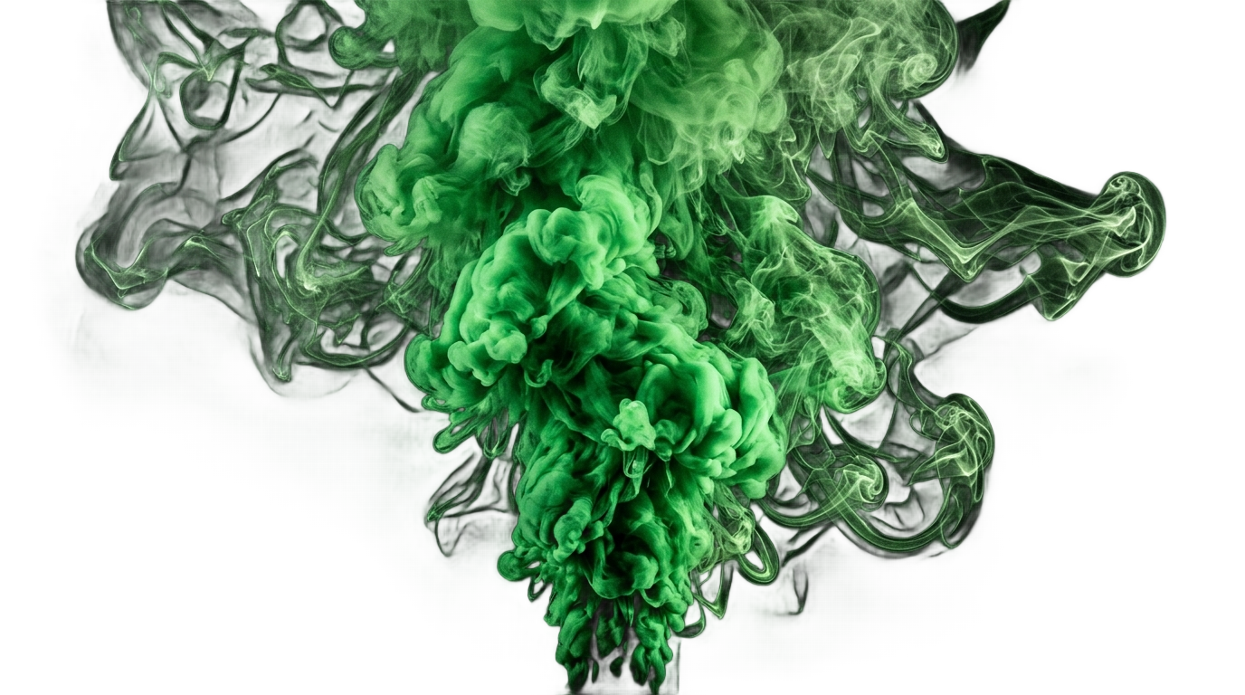 green smoke bomb png PNG transparent background