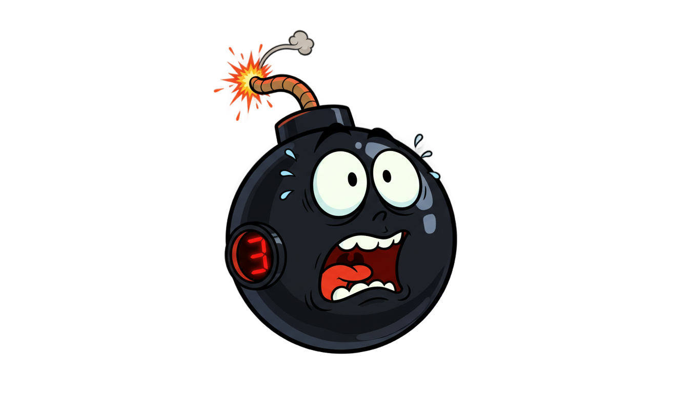 cartoon bomb png PNG transparent background
