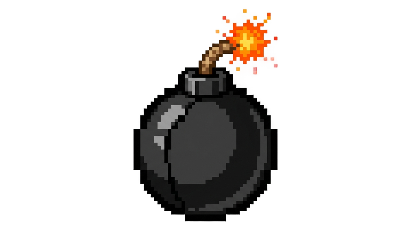 pixel bomb png PNG transparent background