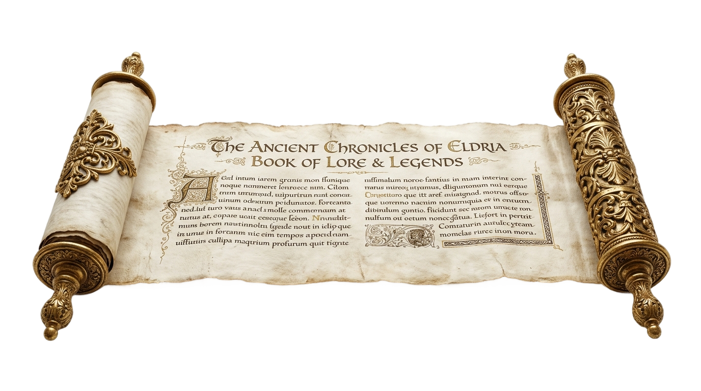 golden scroll png PNG transparent background