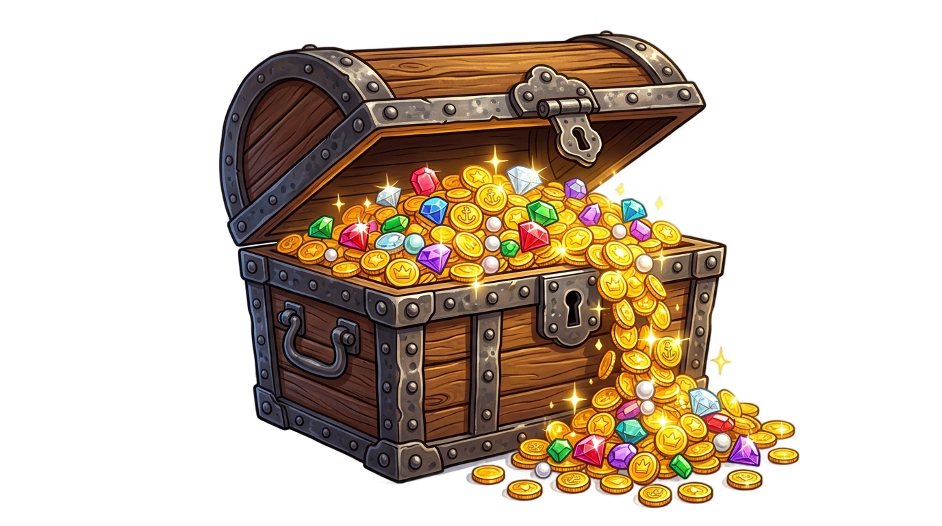 cartoon treasure chest png PNG transparent background