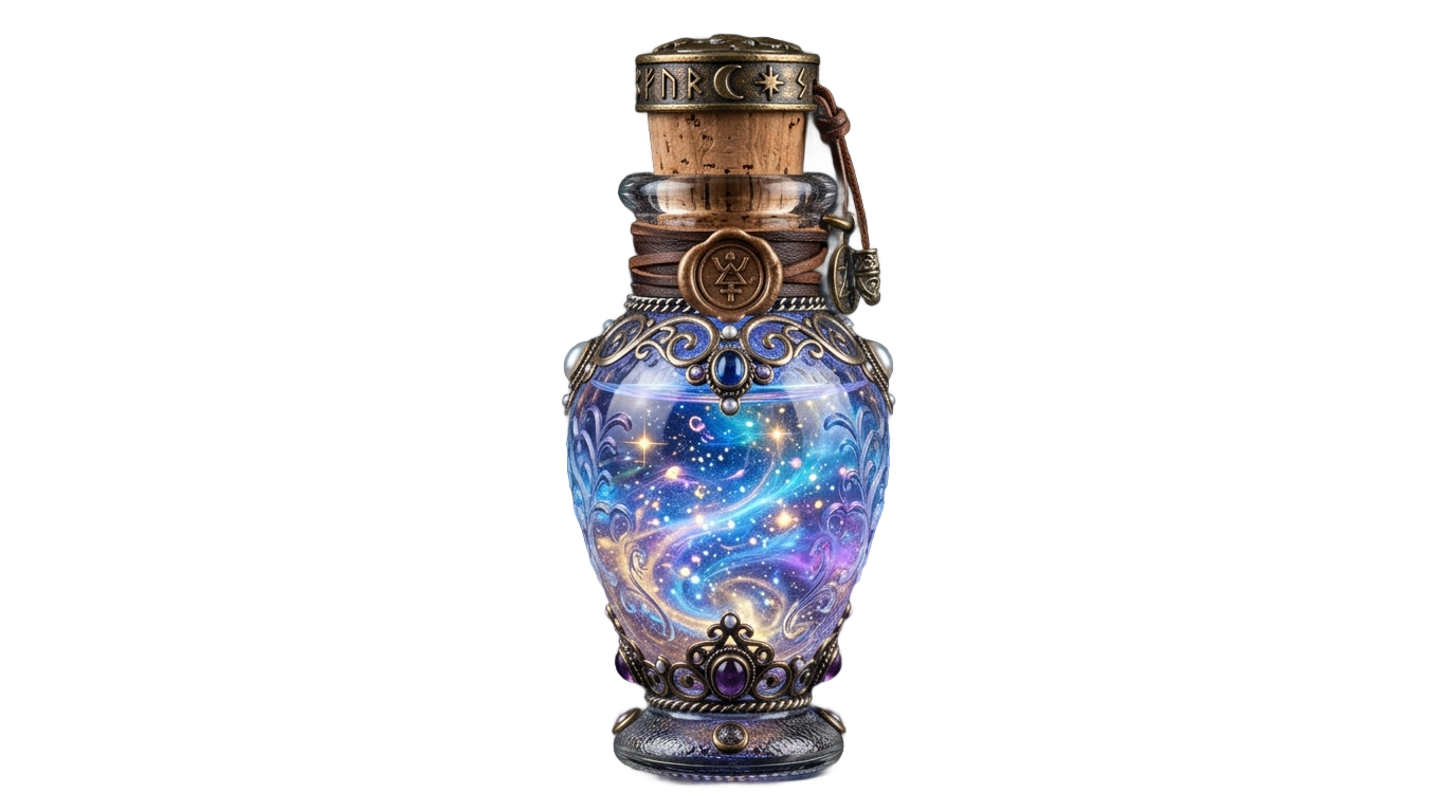 magic potion bottle png PNG transparent background