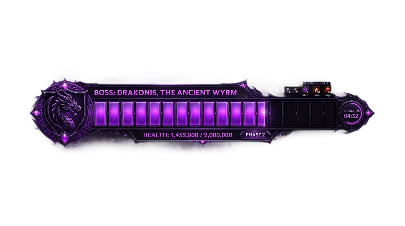 ender dragon health bar png PNG transparent background