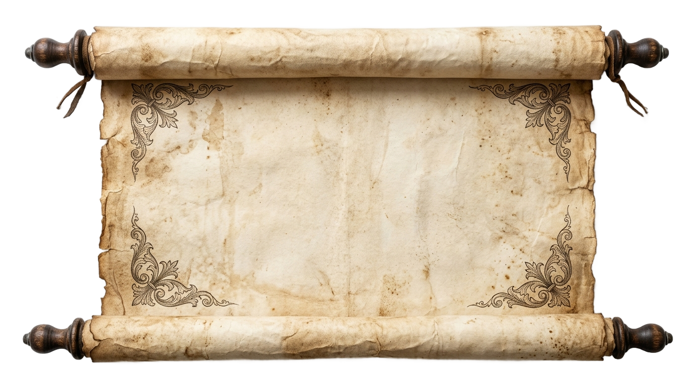 vintage scroll banner png PNG transparent background