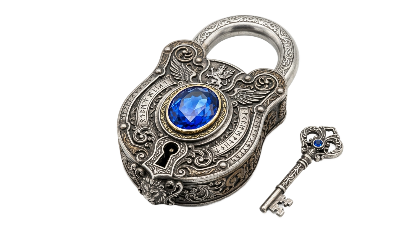 blue gem lock png PNG transparent background