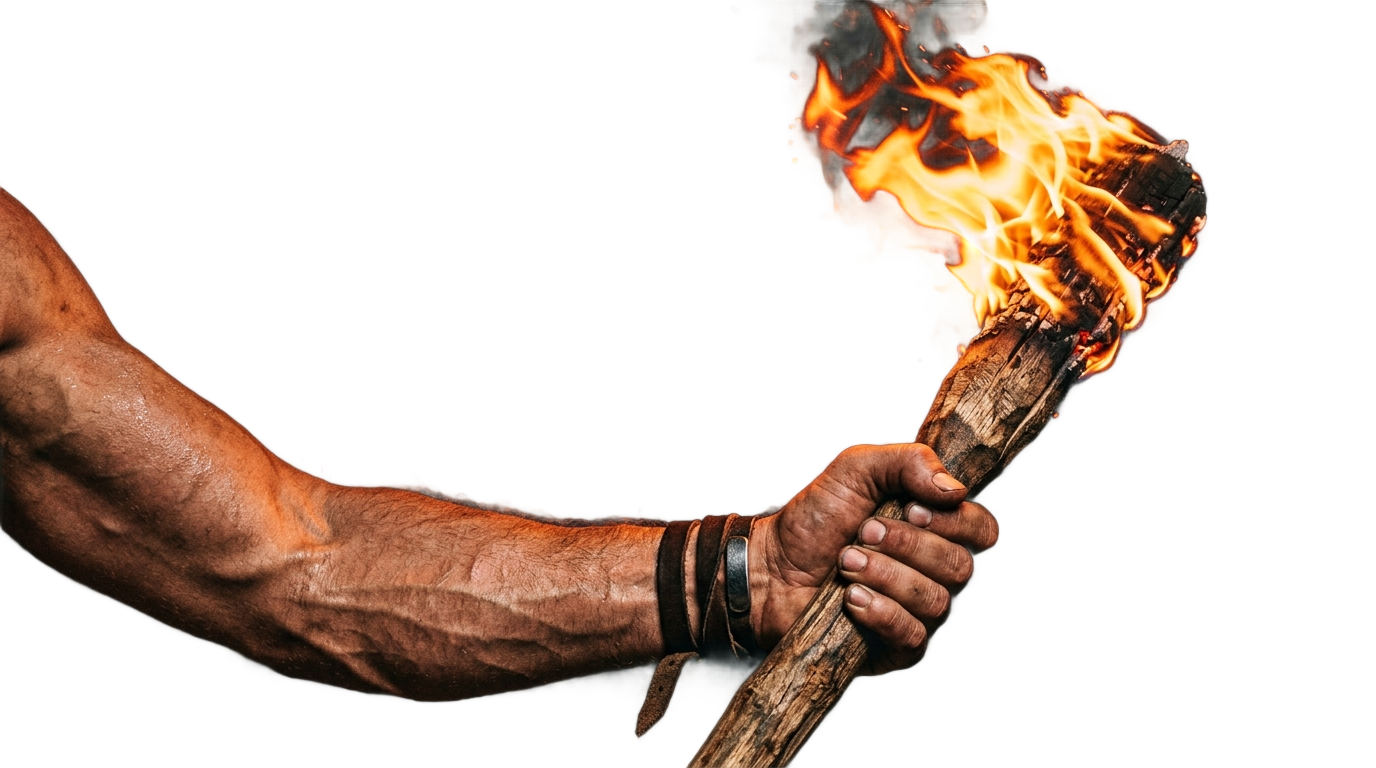 hand holding torch png PNG transparent background