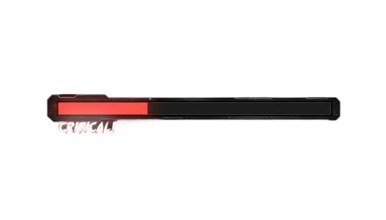 low health bar png PNG transparent background