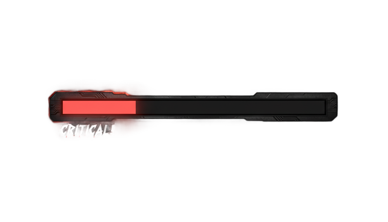 low health bar png PNG transparent background
