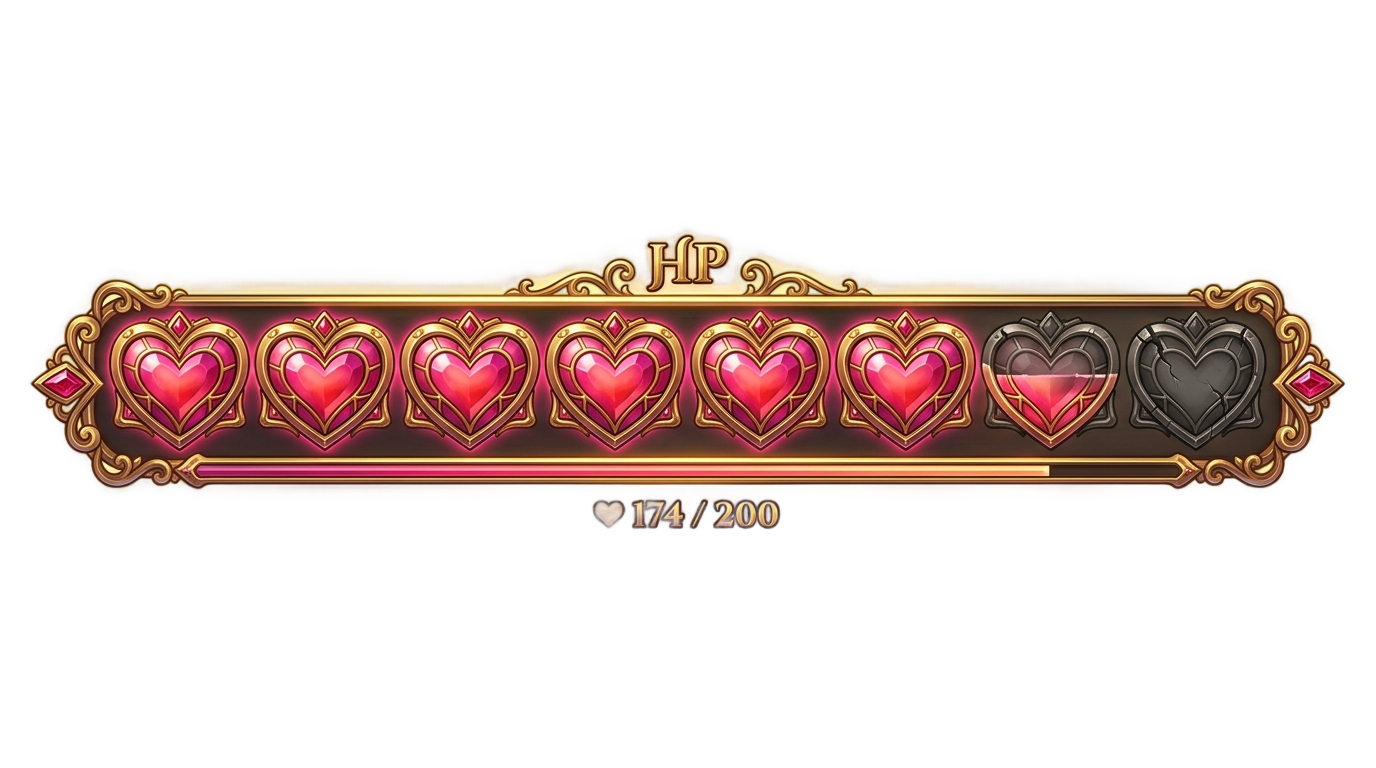 kingdom hearts health bar png PNG transparent background