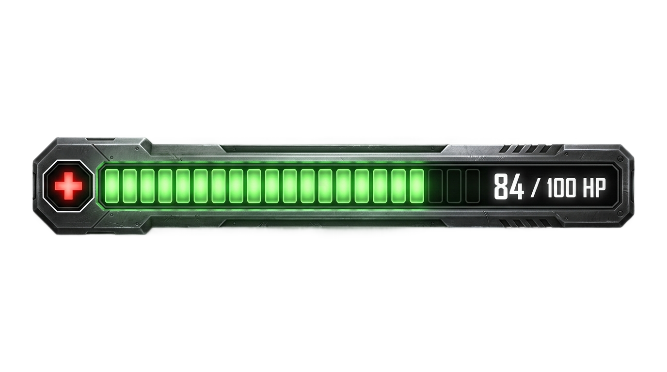 warzone health bar png PNG transparent background
