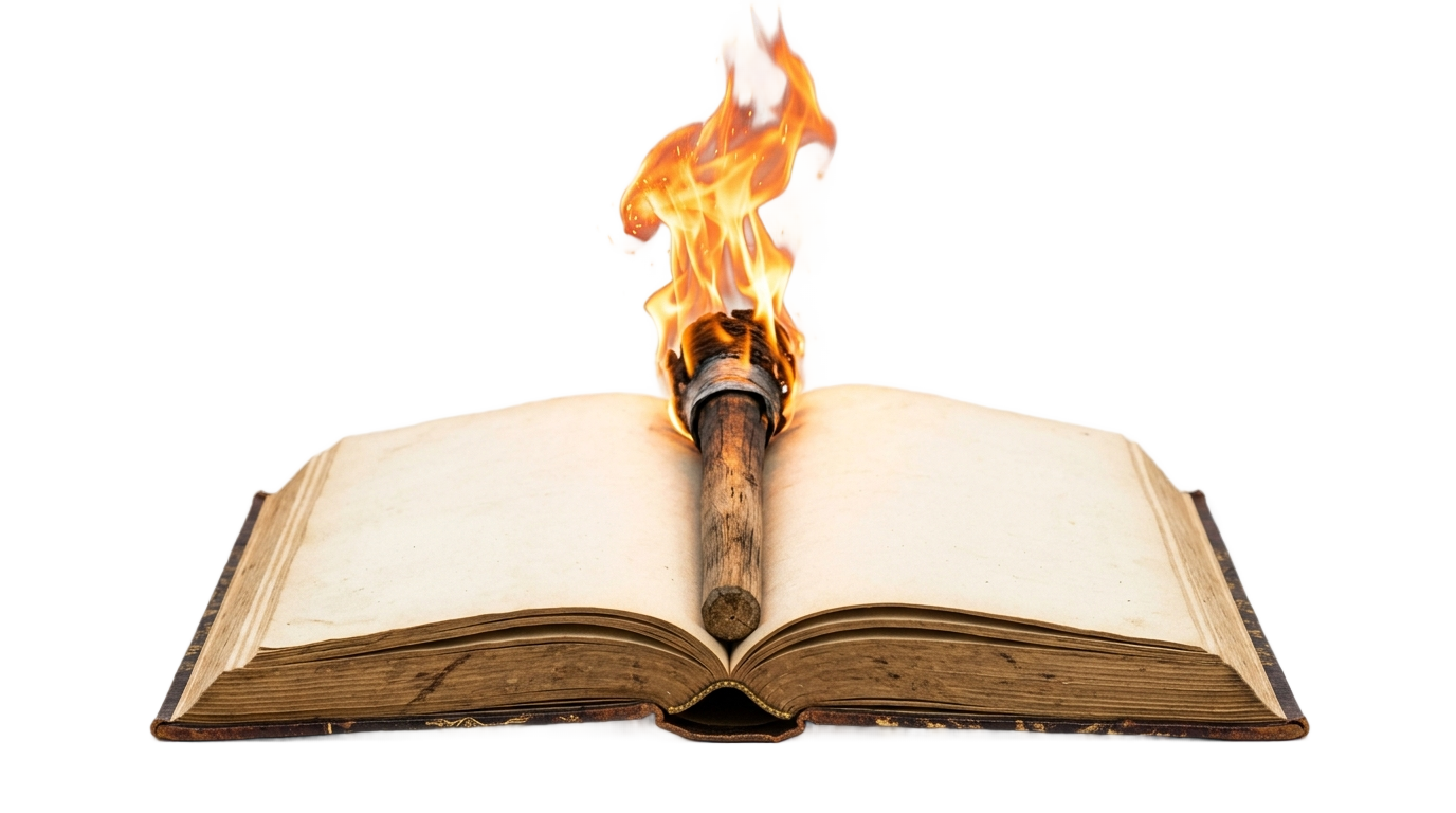 book with torch logo png PNG transparent background