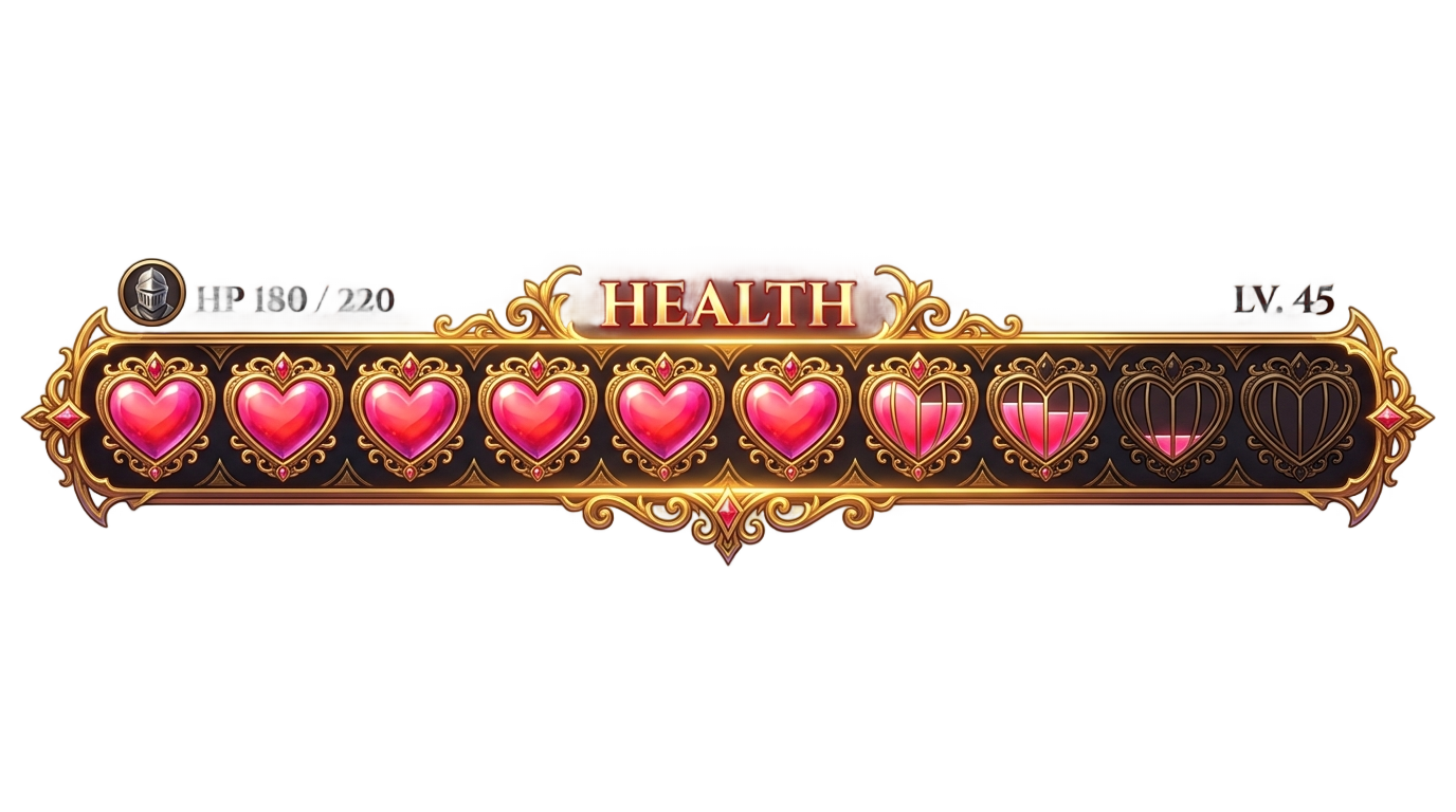 kingdom hearts health bar png PNG transparent background