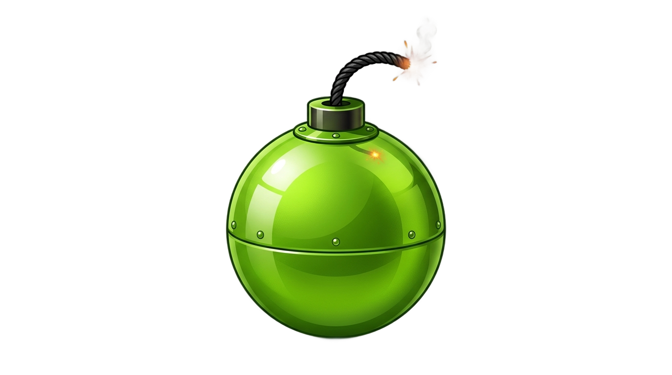 green bomb png PNG transparent background