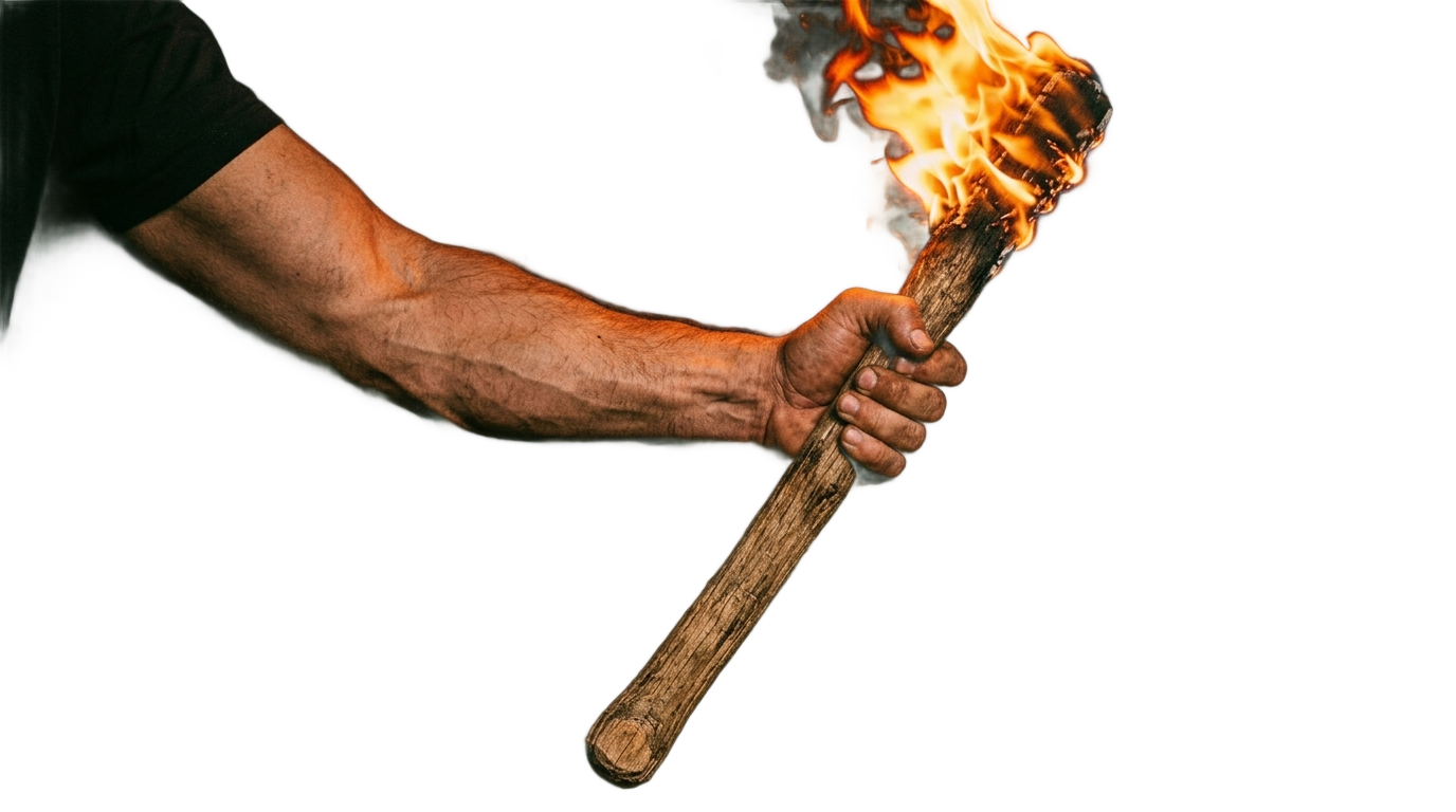 hand holding torch png PNG transparent background