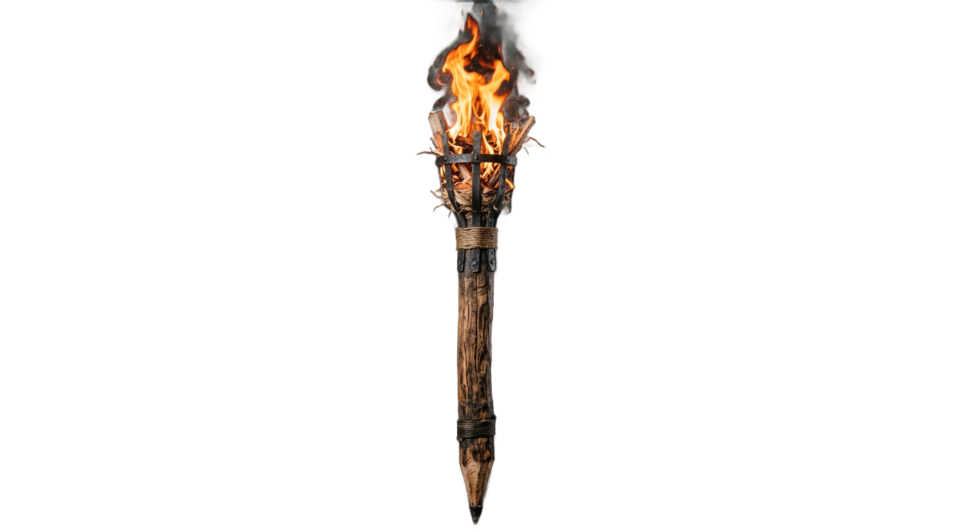 wooden torch png PNG transparent background