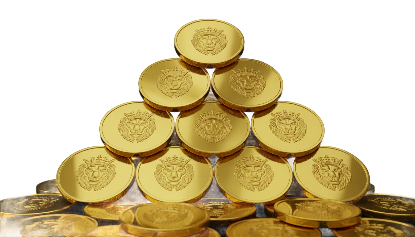 gold coin pile png PNG transparent background