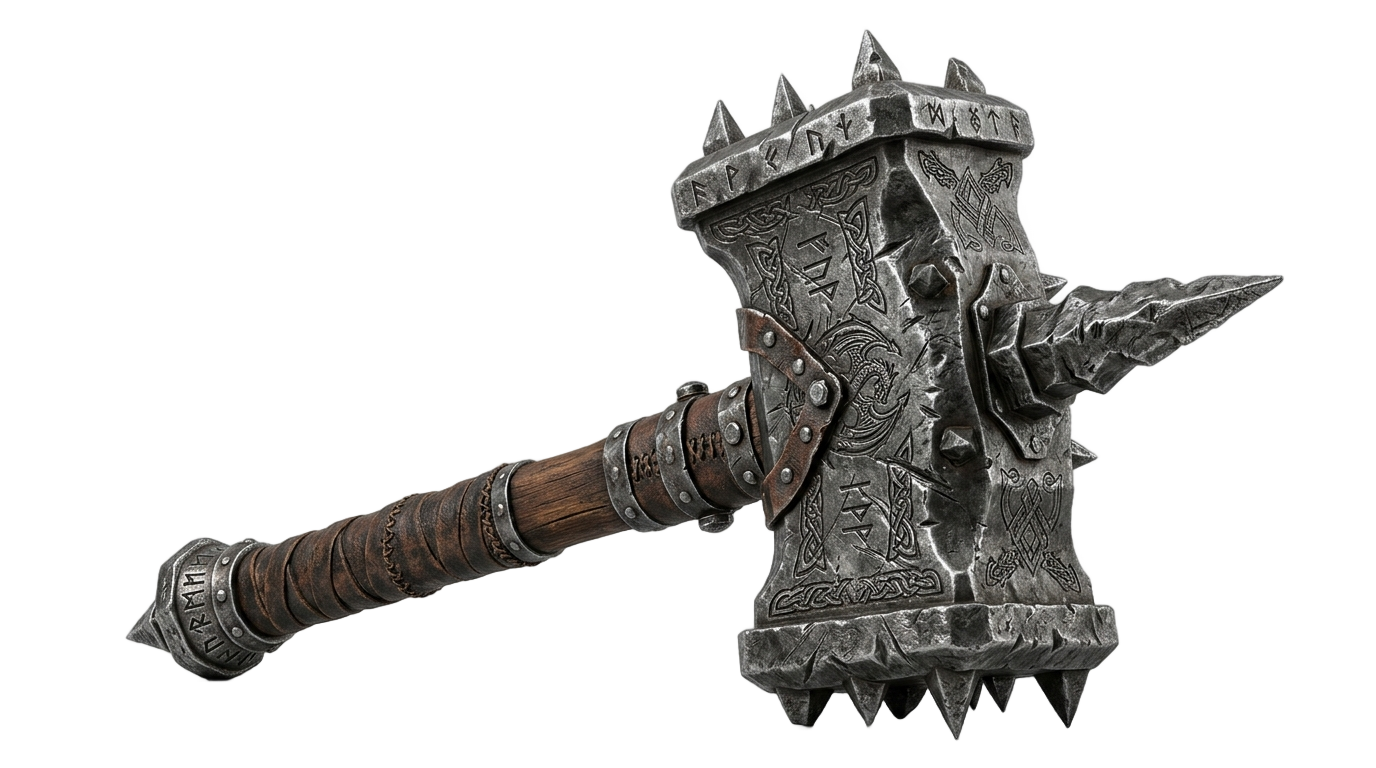 warhammer weapon png PNG transparent background