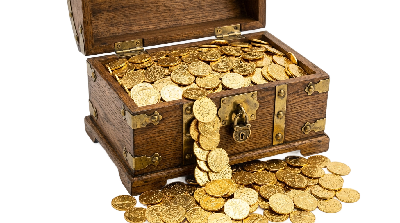 gold coin box png PNG transparent background