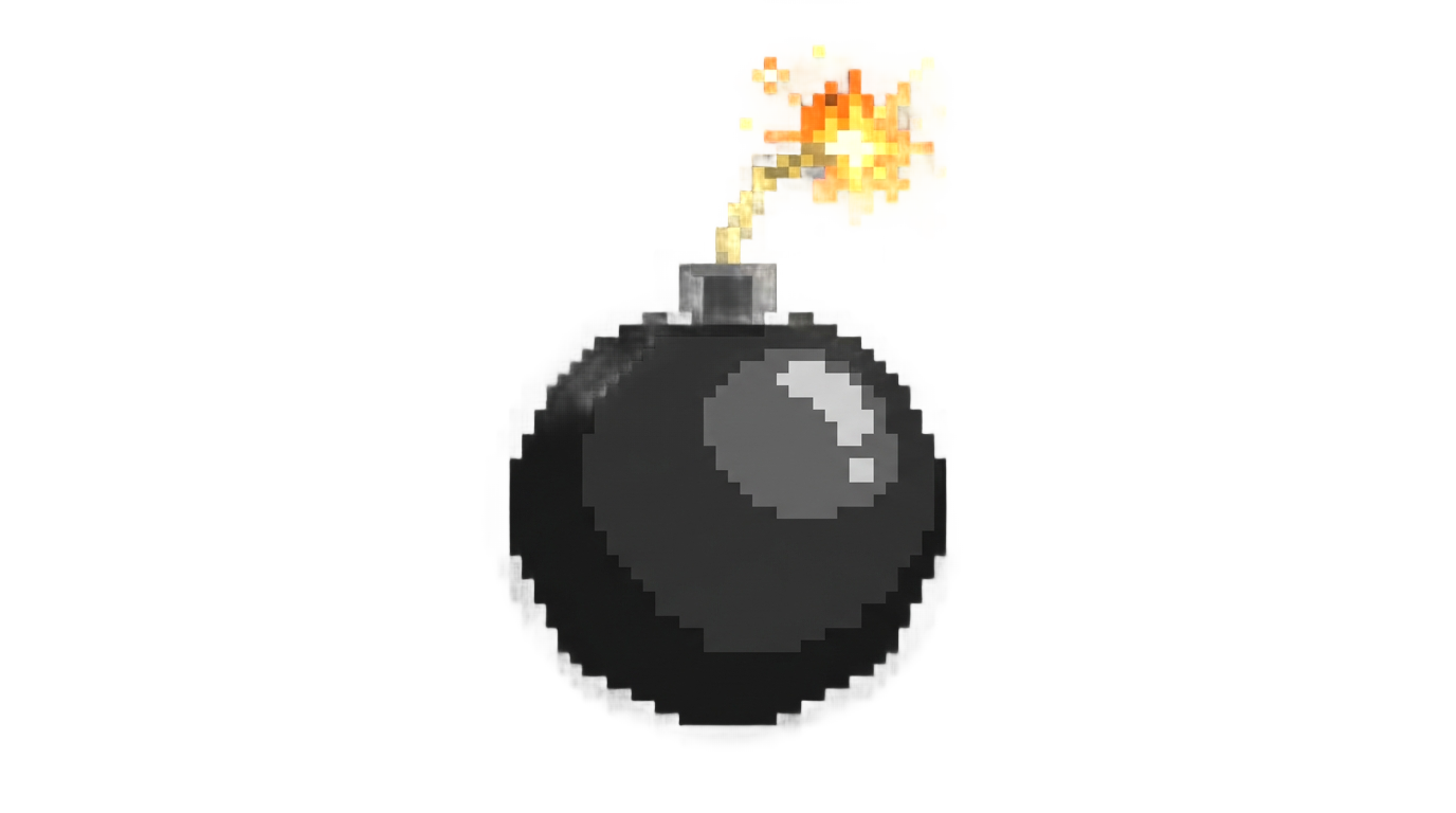 bomb pixel art png PNG transparent background