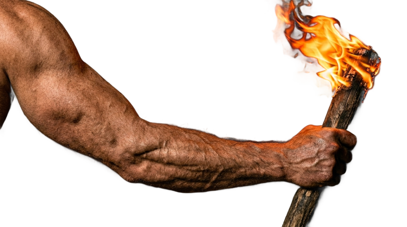 hand holding torch png PNG transparent background