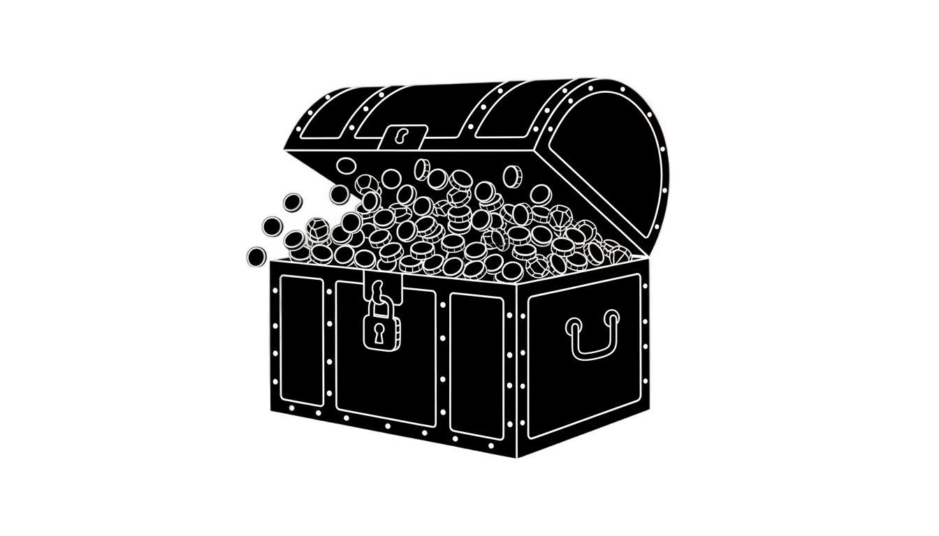 treasure chest silhouette png PNG transparent background